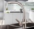Однорычажный смеситель для кухни под фильтр с краном для питьевой воды Gappo G4399, нержавеющая сталь, серый