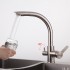 Однорычажный смеситель для кухни под фильтр с краном для питьевой воды Gappo G4399, нержавеющая сталь, серый