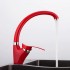 Однорычажный смеситель для кухни на мойку с высоким поворотным изливом Frap F4101-13, латунь, красный