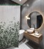 Штора для ванной комнаты 180х180 PEVA 60619 с кольцами Зеленые листья (П178) SANTREK HOME
