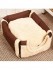 Домик для маленьких и средних собак со съемным чехлом, темно-коричневый, размер S