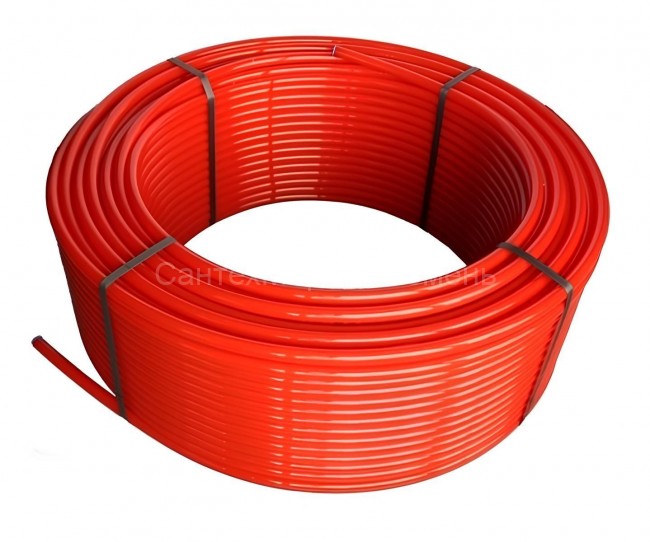 Труба из сшитого полиэтилена повышенной термостойкости для теплого пола PER-T Ф16х2.0 мм (красная), бухта-150м